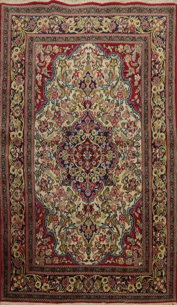 Vegetable Dye Qum Persian Rug 4x6