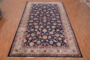 Vegetable Dye Blue Sarouk Persian Large Rug 10x17