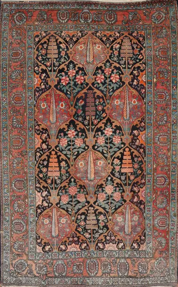 Vegetable Dye Bakhtiari Persian Area Rug 7x11