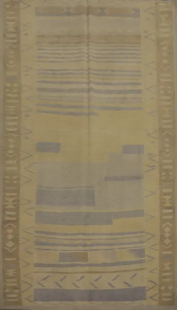 Vegetable Dye Wool Kilim Handwoven Area Rug 5x8