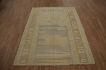 Vegetable Dye Wool Kilim Handwoven Rug 5x7