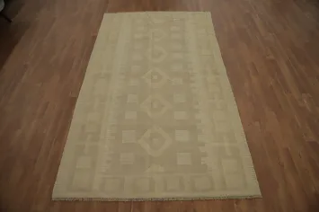 Geometric Kilim Vegetable Dye Area Rug 5x8