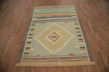 Vegetable Dye Kilim Handwoven Rug 5x7