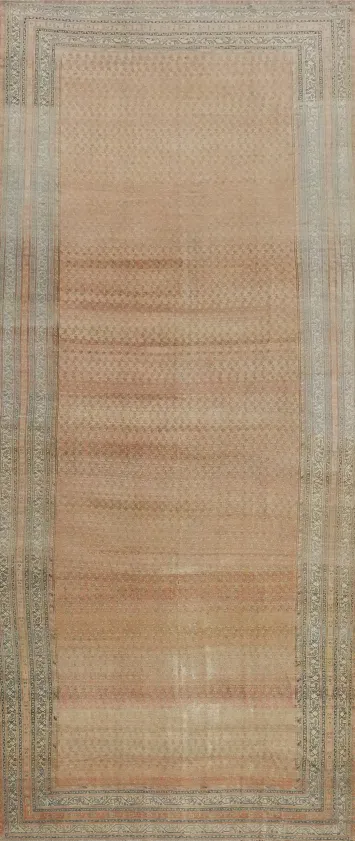 Pre-1900 Vegetable Dye Malayer Persian Large Rug 8x20