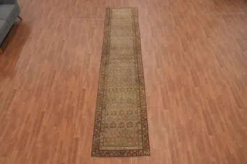 Pre-1900 Antique Senneh Persian Runner Rug 3x14