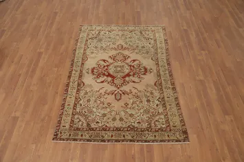 Pre-1900 Antique Malayer Vegetable Dye Persian Rug 4x6