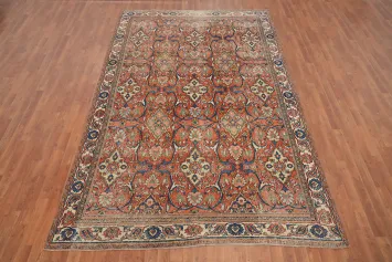 Pre-1900 Vegetable Dye Dorokhsh Persian Area Rug 7x10