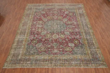 Antique Vegetable Dye Tabriz Persian Large Rug 11x14