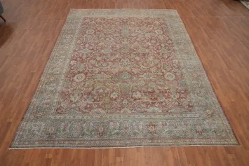 Pre-1900 Vegetable Dye Sultanabad Ziegler Persian Area Rug 9x13