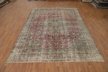 Antique Vegetable Dye Tabriz Persian Area Rug 9x12