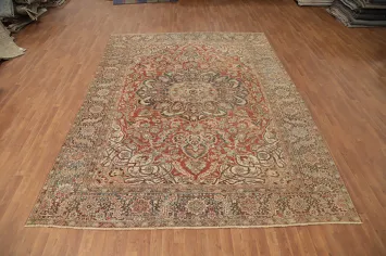 Antique Vegetable Dye Bakhtiari Persian Area Rug 9x12