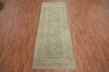 Antique Vegetable Dye Mahal Persian Runner Rug 4x11