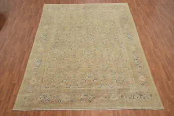 Antique Vegetable Dye Tabriz Persian Area Rug 10x13