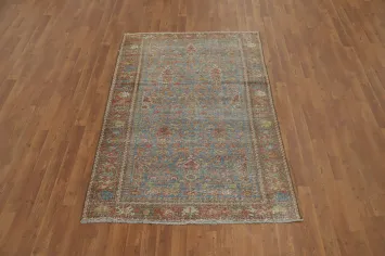 Pre-1900 Antique Vegetable Dye Mahal Persian Rug 4x6