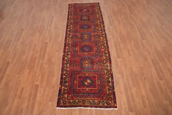 Geometric Bakhtiari Persian Runner Rug 3x10