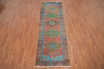 Geometric Hamedan Persian Runner Rug 3x10