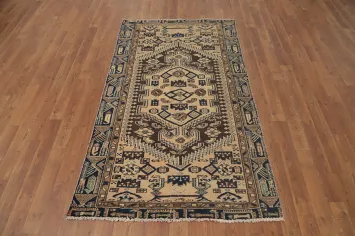 Tribal Geometric Hamedan Persian Rug 3x6