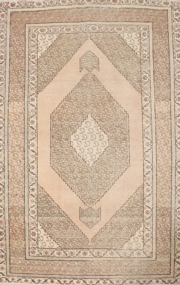 Handmade Geometric Hamedan Persian Rug 4x6