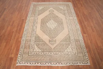 Handmade Geometric Hamedan Persian Rug 4x6