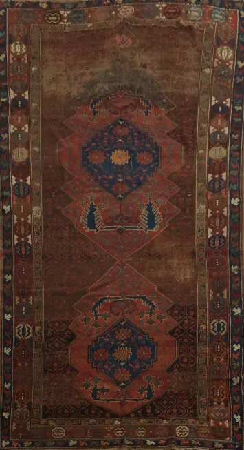 Pre-1900 Antique Vegetable Dye Afshar Persian Area Rug 6x11