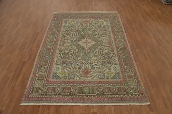 Traditional Wool Tabriz Persian Area Rug 6x10