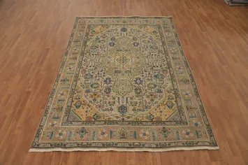 Handmade Wool Tabriz Persian Area Rug 6x10