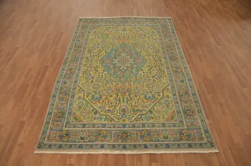 Handmade Wool Tabriz Persian Area Rug 6x9