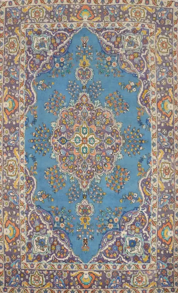 Handmade Blue Tabriz Persian Area Rug 7x10