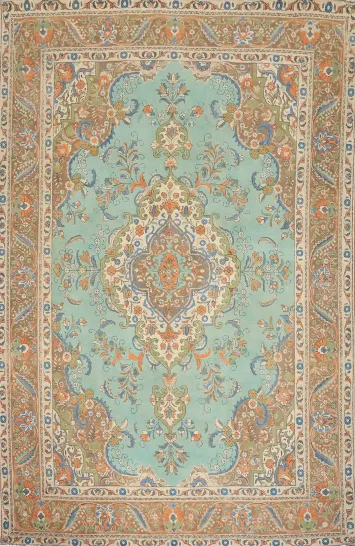 Blue Traditional Tabriz Persian Area Rug 7x10