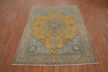 Handmade Wool Tabriz Persian Area Rug 7x9