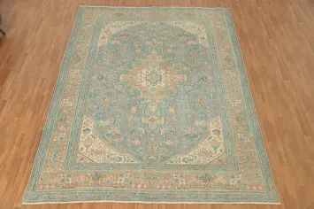 Vintage Wool Tabriz Persian Area Rug 10x12