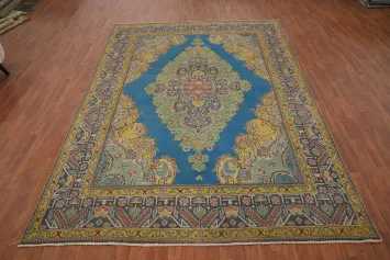 Blue Handmade Tabriz Persian Area Rug 8x12