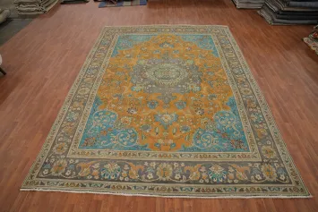 Traditional Wool Tabriz Persian Area Rug 9x13