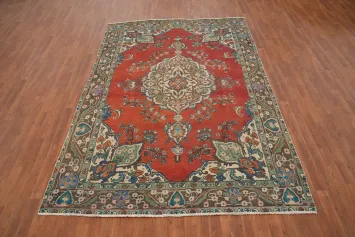 Handmade Wool Tabriz Persian Area Rug 7x10