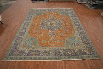 Handmade Floral Tabriz Persian Area Rug 10x13