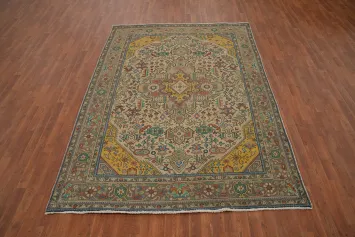 Traditional Wool Tabriz Persian Area Rug 6x9