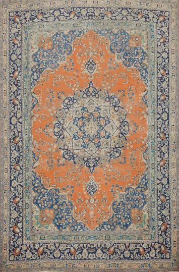 Traditional Wool Mashad Persian Area Rug 10x12