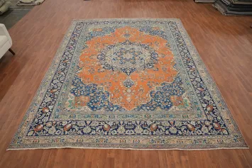 Traditional Wool Mashad Persian Area Rug 10x12