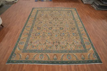 Handmade Wool Floral Tabriz Persian Area Rug 10x13