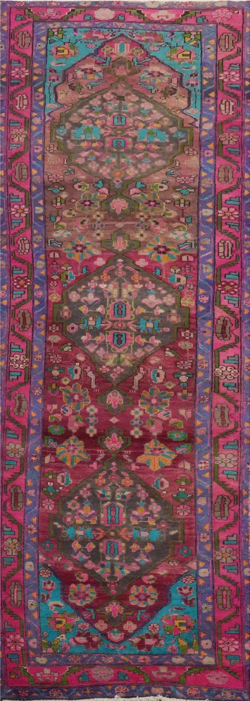 Handmade Wool Ardebil Persian Runner Rug 3x11