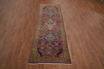 Handmade Wool Ardebil Persian Runner Rug 3x10