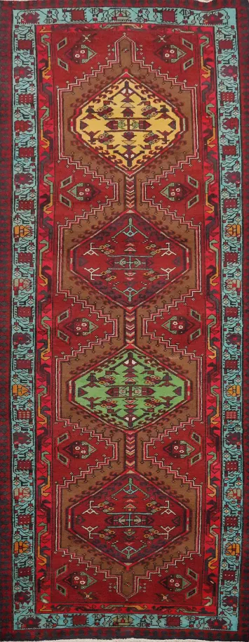 Geometric Ardebil Persian Runner Rug 4x10