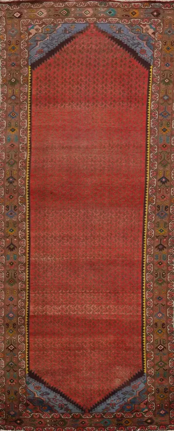 Vintage Wool Botemir Persian Runner Rug 4x10