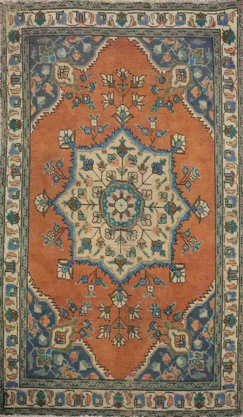 Traditional Wool Medallion Tabriz Persian Rug 3x5