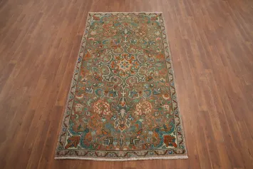 Vintage Wool Medallion Heriz Persian Rug 3x6