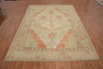 Tribal Wool Kilim Vegetable Dye Area Rug 10x13