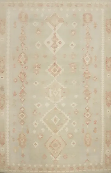 Vegetable Dye Wool Kilim Handwoven Area Rug 10x13