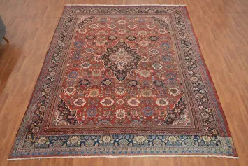 Pre-1900 Vegetable Dye Sultanabad Persian Large Rug 11x14