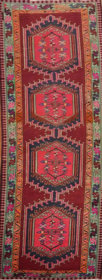 Geometric Ardebil Persian Runner Rug 3x11