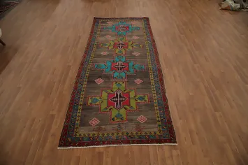 Geometric Heriz Persian Area Rug 5x11